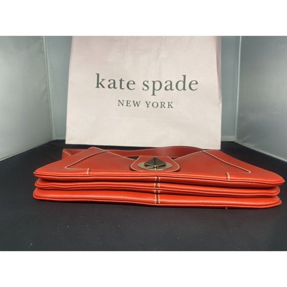 Sale kate spade~ Y2K leather short shoulder strap bag In Red Diamond Lock - Picture 5 of 16
